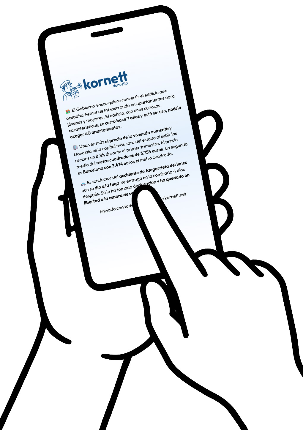 Sigue a Kornett en redes sociales